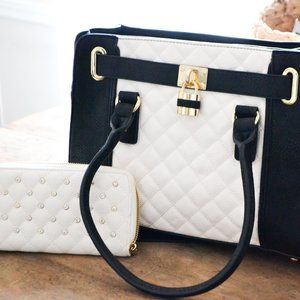 Charming Charlie Color Block Quilted Bag